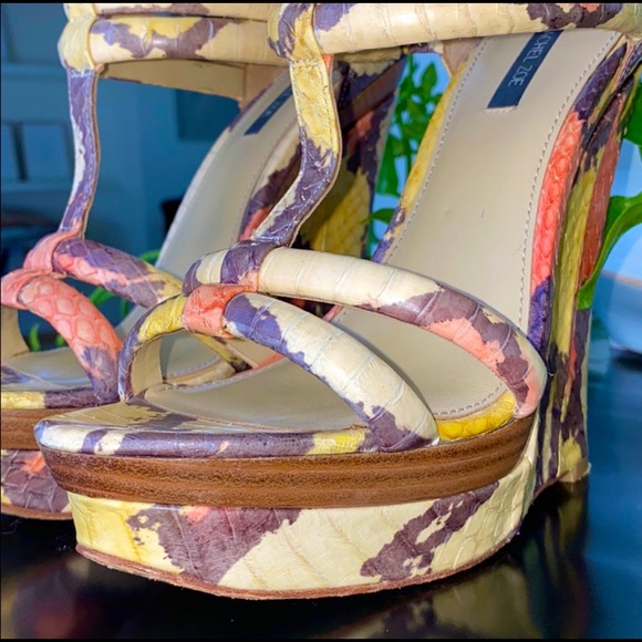 Rachel Zoe Snakeskin Wedges - Picture 4 of 13